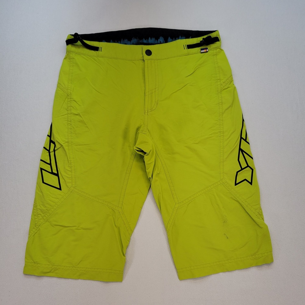 Yeti Mountain Bike Shorts Mens 30 Yellow MTB Trail Ride Driven Graphic